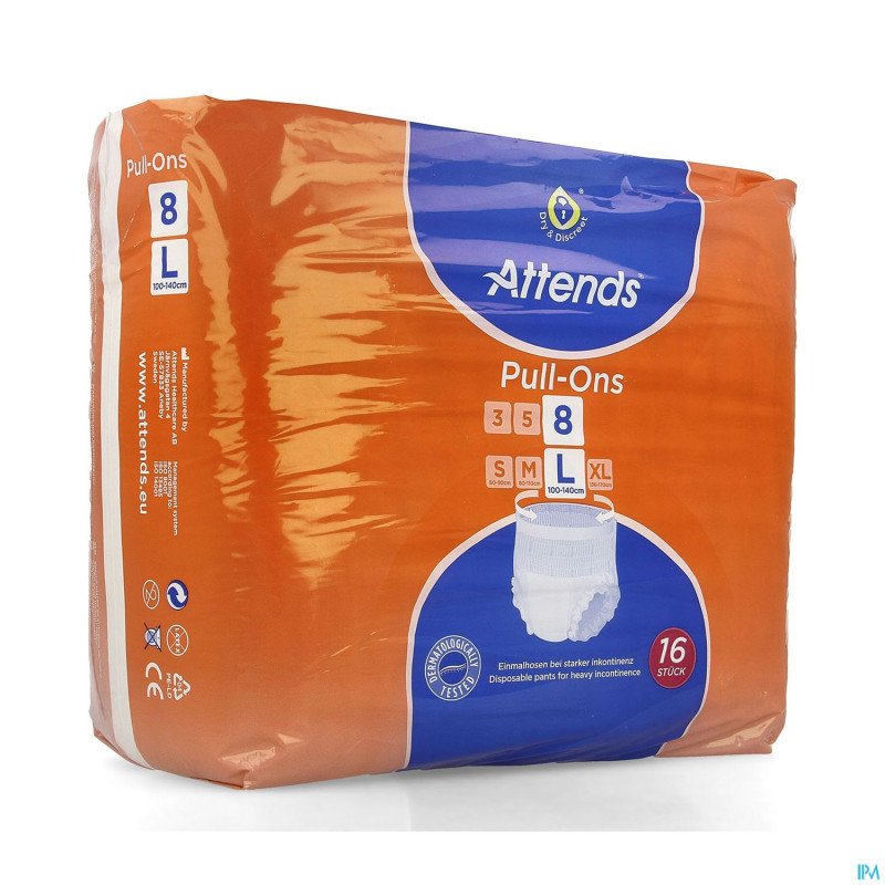 Attends pull on 8 slip large   1x16