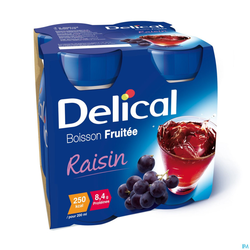 Delical boisson fruitee raisin    4x200ml