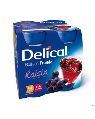 Delical boisson fruitee raisin    4x200ml