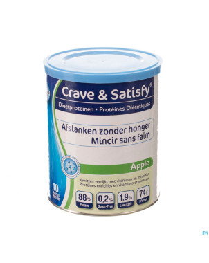 Crave & satisfy proteines diet.apple  pdr pot 200g