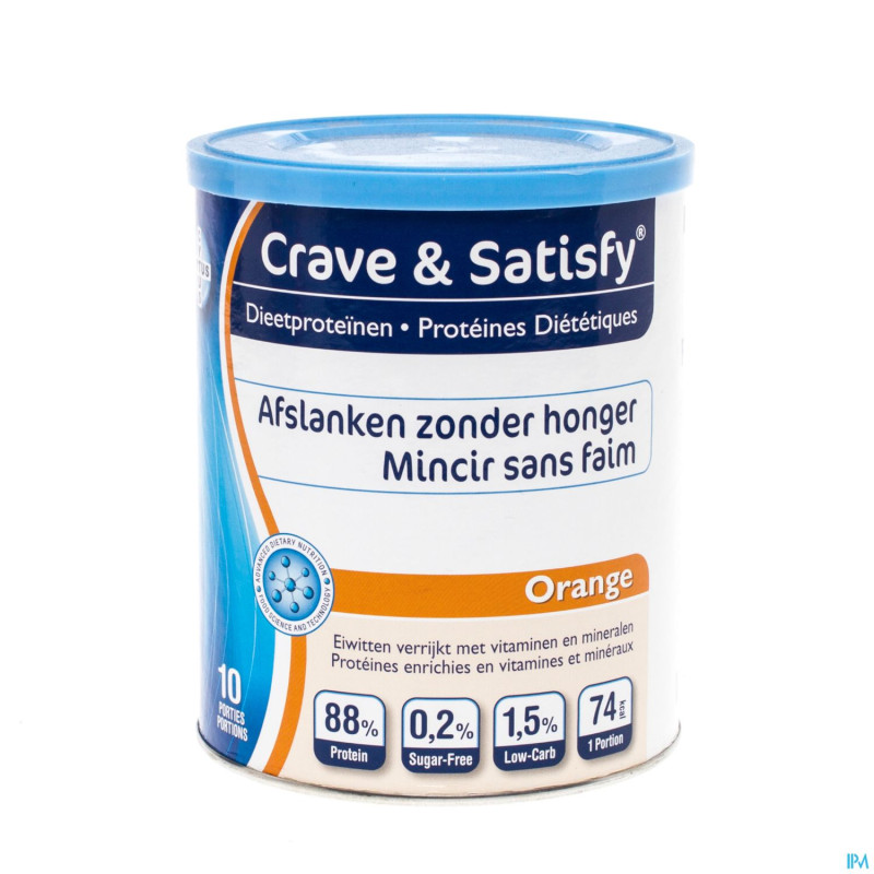 Crave & satisfy proteines diet.orange pdr pot 200g