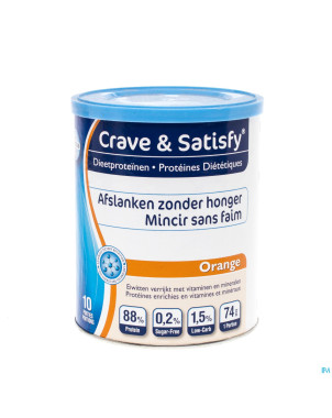 Crave & satisfy proteines diet.orange pdr pot 200g