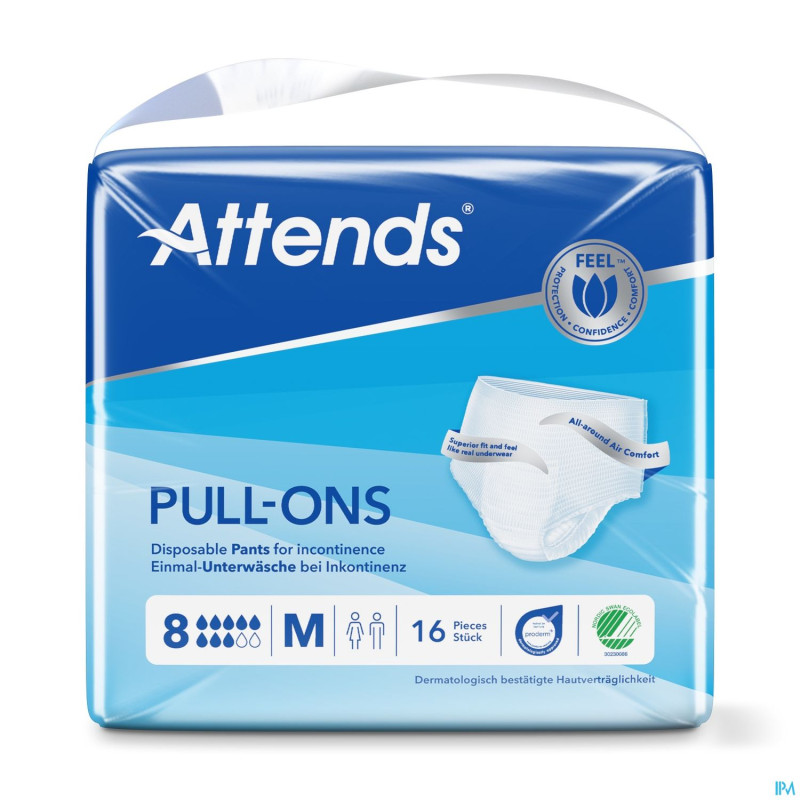 Attends pull on 8 slip medium  1x16