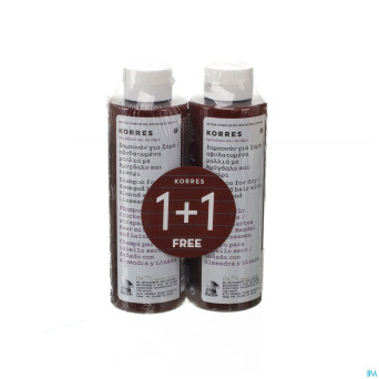 Korres kh sh amande&graines de lin   2x250ml promo