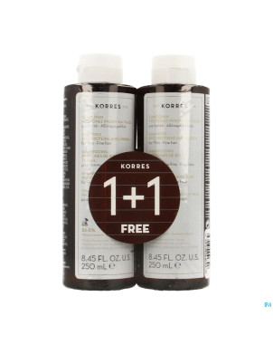 Korres kh sh proteins de riz&tilleul 2x250ml promo