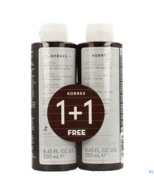 Korres kh sh proteins de riz&tilleul 2x250ml promo