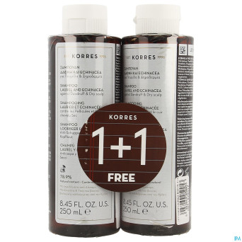 Korres kh sh laurier&echinacee    2x250ml promo