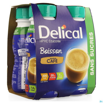 Delical boisson hp-hc s/sucre cafe    4x200ml