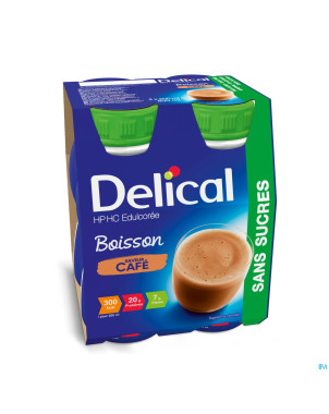 Delical boisson hp-hc s/sucre cafe    4x200ml