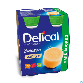 Delical boisson hp-hc s/sucre vanille   4x200ml