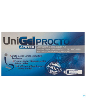 Unigel apotex procto suppo 10