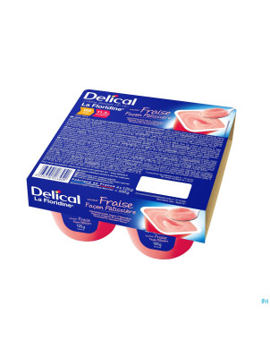 Delical creme dessert la floridine fraise   4x125g