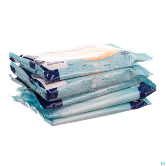 Tena wet wash gloves mildly scented multipack 5x8