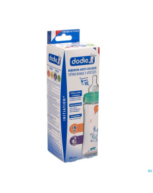 Dodie biberon iniiation+ tet. debit 3 decor  330ml