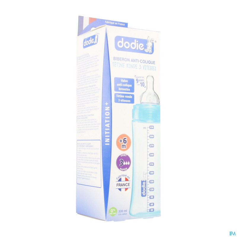 Dodie biberon iniiation+ tet. debit 3 lagoon 330ml