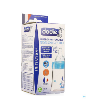 Dodie biberon initiation+ tet. debit 1 decor 150ml