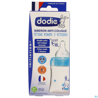 Dodie biberon initiation+ tet. debit 1 decor 150ml