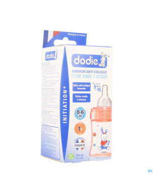 Dodie biberon initiation+ tet. debit 1 rose  150ml