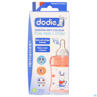 Dodie biberon initiation+ tet. debit 1 rose  150ml