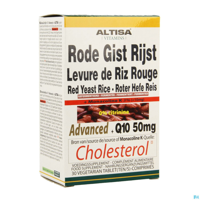 Altisa levure riz rge adv.complx+q10 natur tabl 30