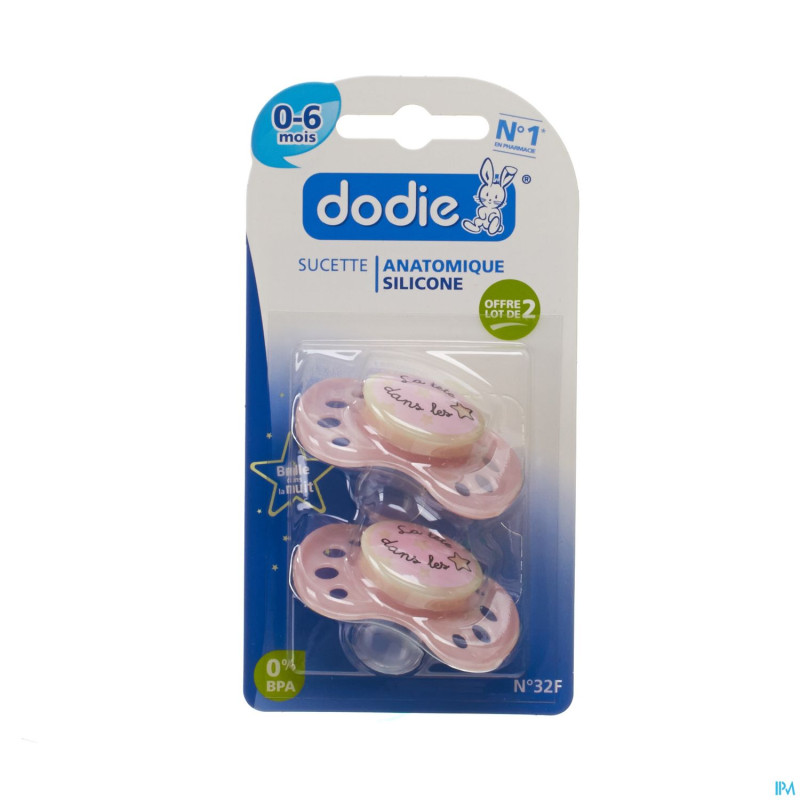 Dodie sucette nuit fille 1age sil. duo    2