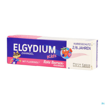 Elgydium kids dentif 2-6 fr.rouges s/paraben  50ml