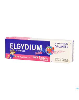 Elgydium kids dentif 2-6 fr.rouges s/paraben  50ml