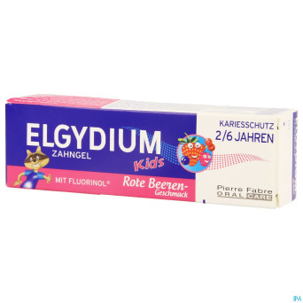 Elgydium kids dentif 2-6 fr.rouges s/paraben  50ml