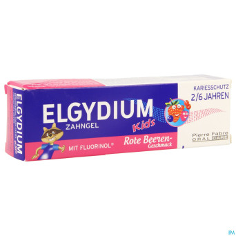 Elgydium kids dentif 2-6 fr.rouges s/paraben  50ml