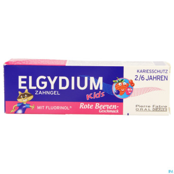 Elgydium kids dentif 2-6 fr.rouges s/paraben  50ml