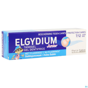 Elgydium junior bubble dentif 7-12a s/paraben 50ml