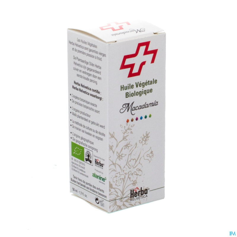 Macadamia herba helv. bio    huile veg.  50ml