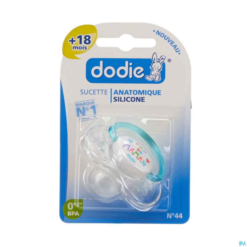 Dodie sucette fan +18m sil. anneau