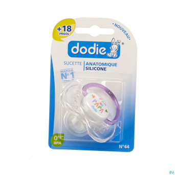 Dodie sucette fan +18m sil. anneau