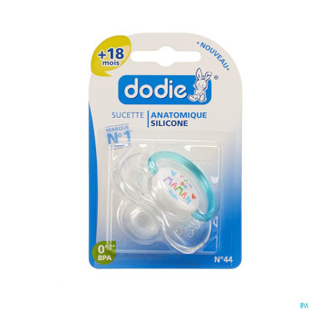 Dodie sucette fan +18m sil. anneau