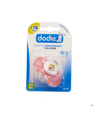 Dodie sucette fille +18m sil. anneau