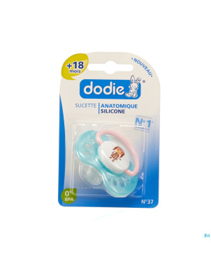 Dodie sucette fille +18m sil. anneau