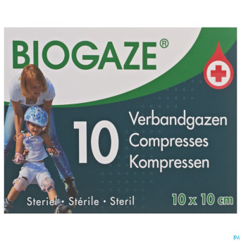 Biogaze compresse impregnee 10x10cm 10