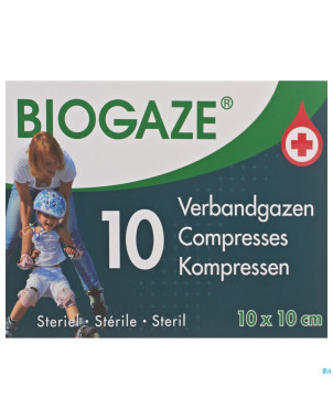 Biogaze compresse impregnee 10x10cm 10