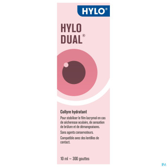 Hylo-dual gutt oculaires 10ml
