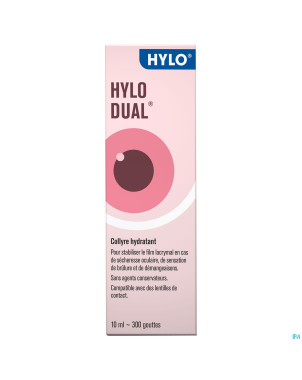 Hylo-dual gutt oculaires 10ml