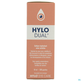 Hylo-dual gutt oculaires 10ml