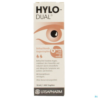 Hylo-dual gutt oculaires 10ml