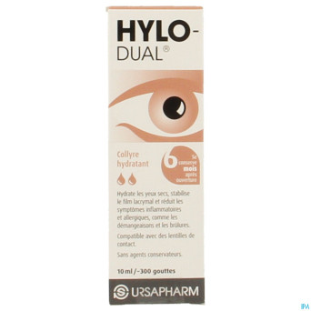 Hylo-dual gutt oculaires 10ml