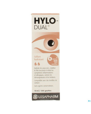 Hylo-dual gutt oculaires 10ml