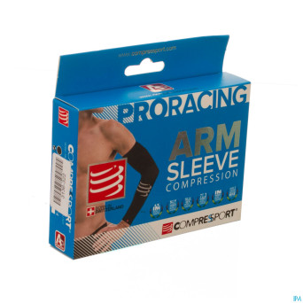 Compressport racing armsleeve black 1
