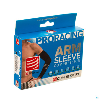 Compressport racing armsleeve black 1