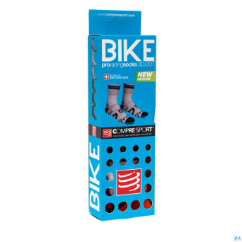 Compressport racing socks bike bl/re t2