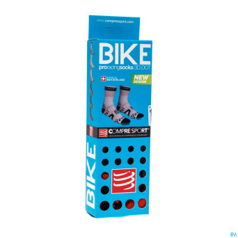 Compressport racing socks bike bl/re t3