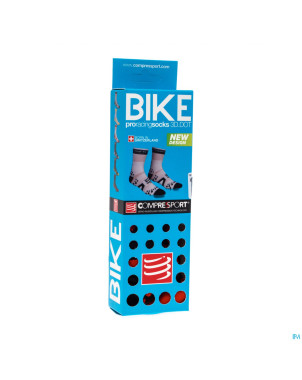 Compressport racing socks bike bl/re t3
